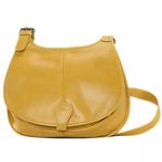 OH MY BAG Sac Besace Bandoulire Cuir Lisse Cartouchiere Jaune