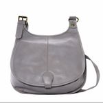 OH MY BAG Sac Besace Bandoulire Cuir Lisse Cartouchiere Gris clair