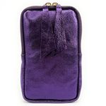 OH MY BAG Pochette Bandoulire En Cuir Nubuck Italien Louvre Violet iris
