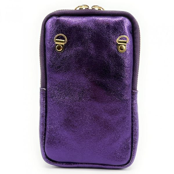 OH MY BAG Pochette Bandoulire En Cuir Nubuck Italien Louvre Violet iris Photo principale