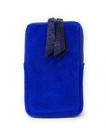 OH MY BAG Pochette Bandoulire En Cuir Nubuck Italien Louvre Bleu roi