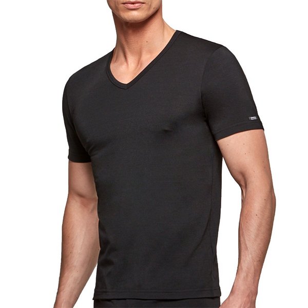 IMPETUS T-shirt Thermique Col V Thermo Noir