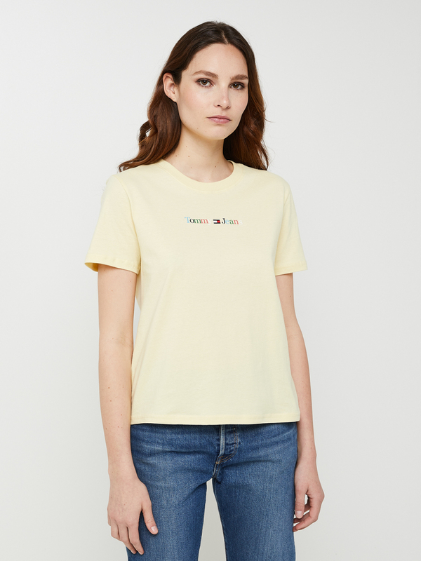 TOMMY JEANS Tee-shirt Loose Logo Multicolore Jaune