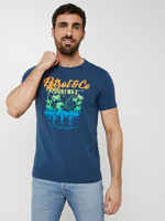 PETROL INDUSTRIES Tee-shirt Logo Fluo Motif Hawa Bleu