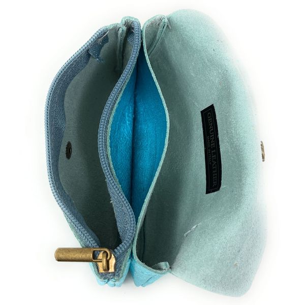 OH MY BAG Pochette Porte-monnaie En Cuir Iris Compo Turquoise iris Photo principale