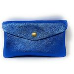 OH MY BAG Pochette Porte-monnaie En Cuir Iris Compo Bleu roi iris