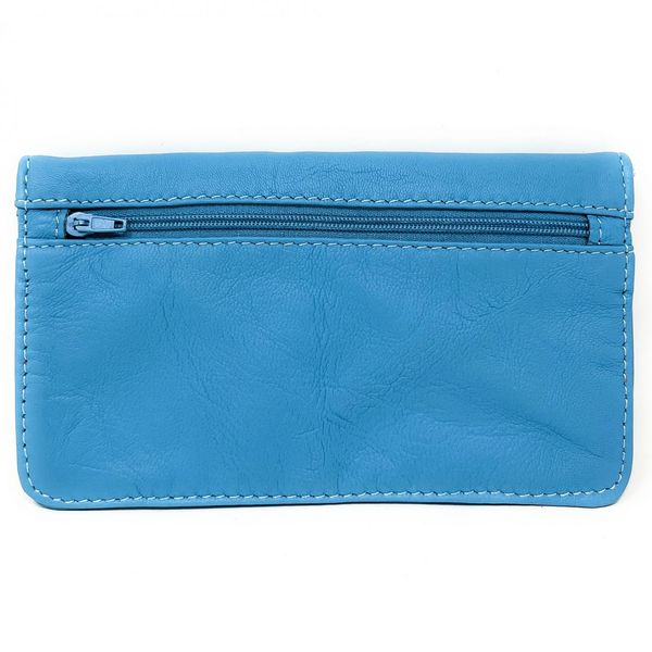 OH MY BAG Pochette Porte-monnaie En Cuir Lisse Impro Bleu ciel Photo principale