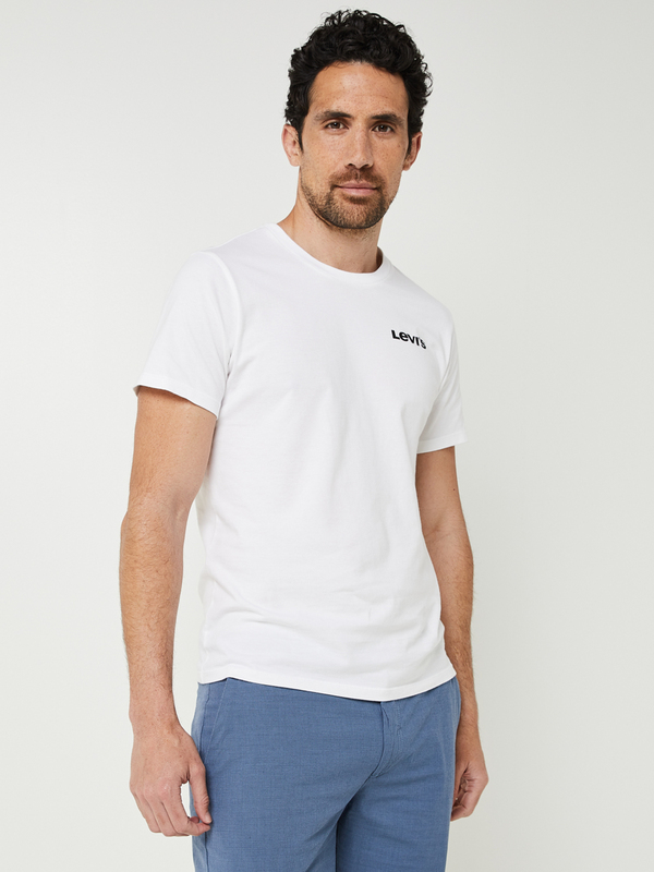 LEVI'S® Tee-shirt En Jersey 100% Coton, Coupe Standard, Logo Batwing Blanc