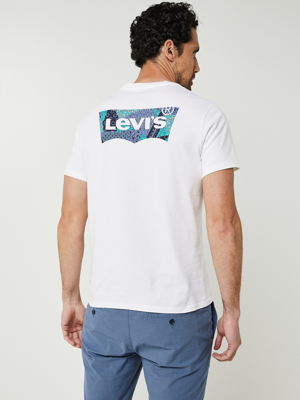 LEVI'S Tee-shirt En Jersey 100% Coton, Coupe Standard, Logo Batwing Blanc Photo principale