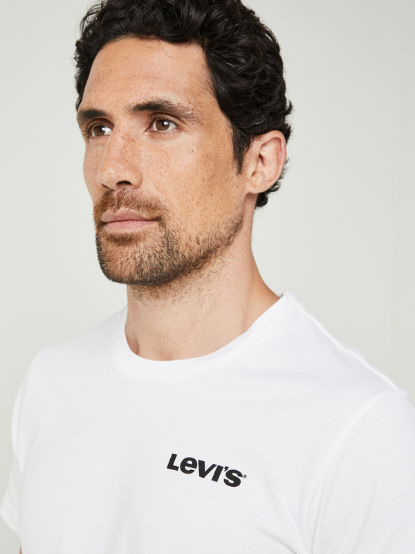 LEVI'S Tee-shirt En Jersey 100% Coton, Coupe Standard, Logo Batwing Blanc Photo principale