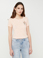 C EST BEAU LA VIE Tee-shirt Petit Motif Floral Brod Rose