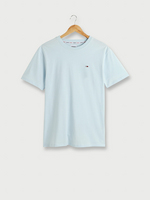 TOMMY JEANS Tee-shirt Col Rond En Jersey De Coton Bio, Mini Logo Brod Bleu ciel