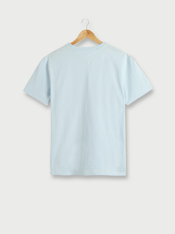 TOMMY JEANS Tee-shirt Col Rond En Jersey De Coton Bio, Mini Logo Brod Bleu ciel Photo principale