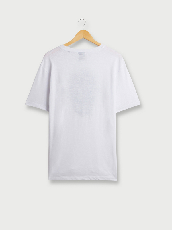 KAPORAL Tee-shirt En Jersey Flamm En Coton Bio, Motif Tte De Mort, Coupe Droite Blanc Photo principale