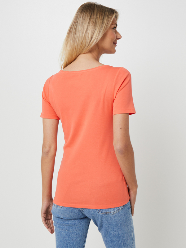 ESPRIT Tee-shirt Basic Manches Courtes, Signature Strasse Orange Photo principale