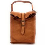 OH MY BAG Mini-sac Pochette Bandoulire Cuir Vintage Italien Ohm Camel fonc