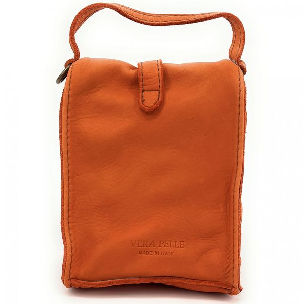 OH MY BAG Mini-sac Pochette Bandoulire Cuir Vintage Italien Ohm Orange Photo principale