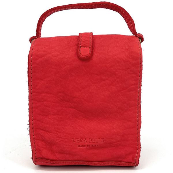 OH MY BAG Mini-sac Pochette Bandoulire Cuir Vintage Italien Ohm Rouge vermillon Photo principale