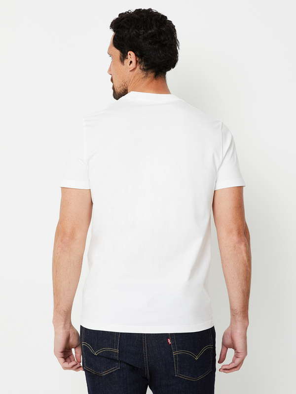 ESPRIT Tee-shirt Manches Courtes En 100% Coton, Logo Sur La Poitrine, Coupe Regular Blanc Photo principale