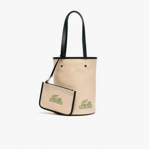 LACOSTE Sac  Main Heritage Canvas Lacoste Nf4186td Natural Sinople Estragon (L43)