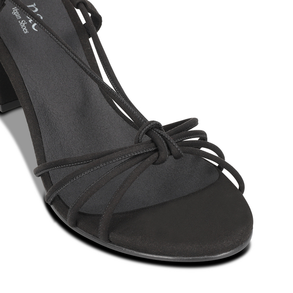 NAE VEGAN SHOES Holly Black Sandales Vganes Lacets Cheville Talon Nae Vegan Shoes Photo principale