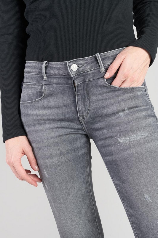 LE TEMPS DES CERISES Jeans Skinny Power, 7/8me GRIS Photo principale