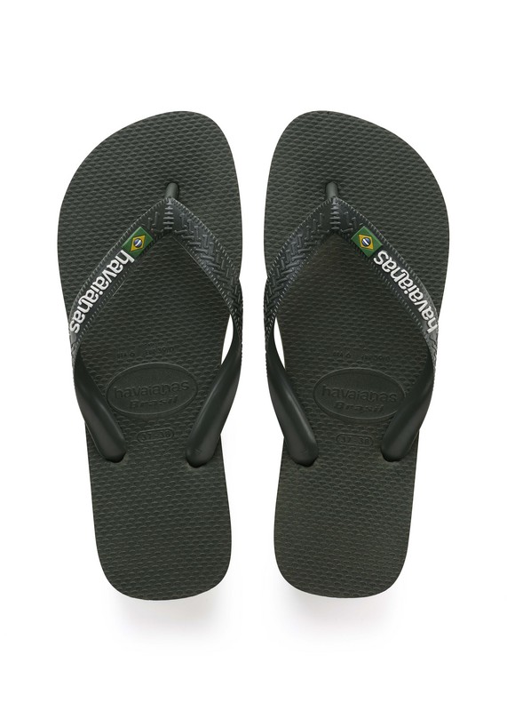 HAVAIANAS Tong Havaianas H Brazil Logo Pour Homme Green Olive 1031117