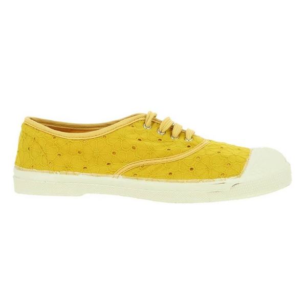 BENSIMON Chaussures A Lacets   Bensimon Broderie Anglaise Jaune
