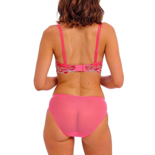 WACOAL Culotte En Dentelle Transparente Embrace Lace Hot Pink Multi Photo principale