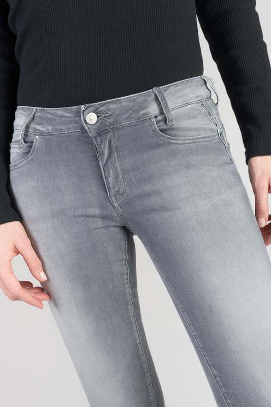 LE TEMPS DES CERISES Jeans Push-up Slim Taille Haute Pulp, 7/8me GRIS Photo principale