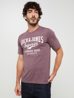 JACK AND JONES Tee-shirt Col Rond Chin Avec Logo Plac Violet