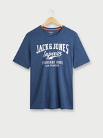 JACK AND JONES Tee-shirt Col Rond Chin Avec Logo Plac Bleu