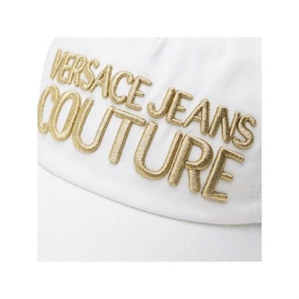 VERSACE JEANS COUTURE Casquettes Et Bonnets   Versace Jeans Couture 74yazk29 white / gold Photo principale