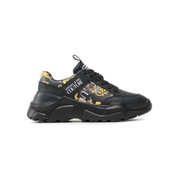 VERSACE JEANS COUTURE Baskets Mode   Versace Jeans Couture 74ya3sc2 Black/Gold