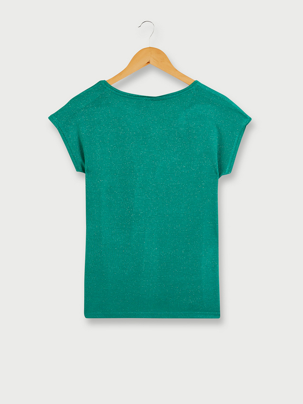 PIECES Tee-shirt Sans Manches Fines Rayures Brillantes Vert Photo principale
