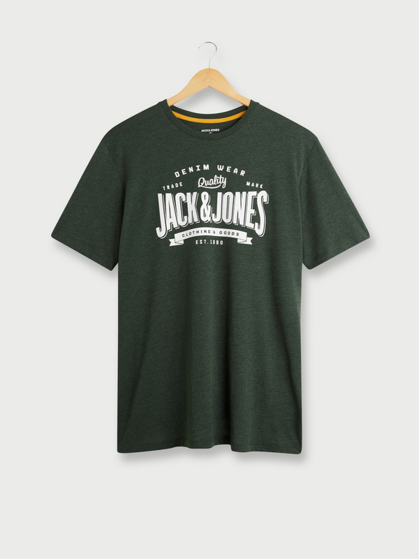 JACK AND JONES Tee-shirt + Fit En Jersey Chin Avec Logo Signature Vert 1036985