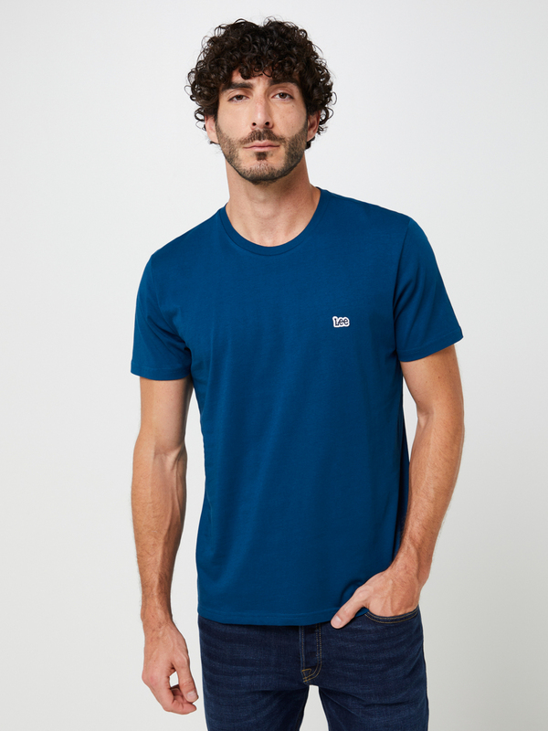 LEE Tee-shirt Manches Courtes Mini Logo Bleu Canard 1037222
