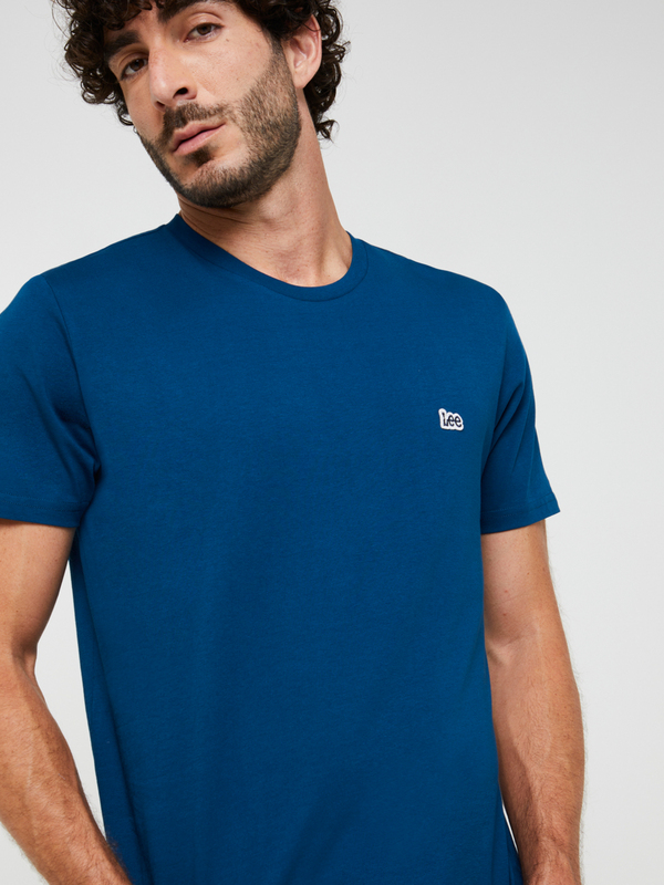 LEE Tee-shirt Manches Courtes Mini Logo Bleu Canard Photo principale