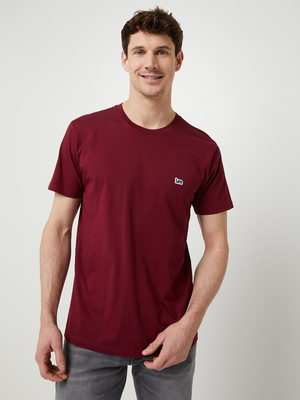 LEE Tee-shirt Manches Courtes Mini Logo 100% Coton Rouge