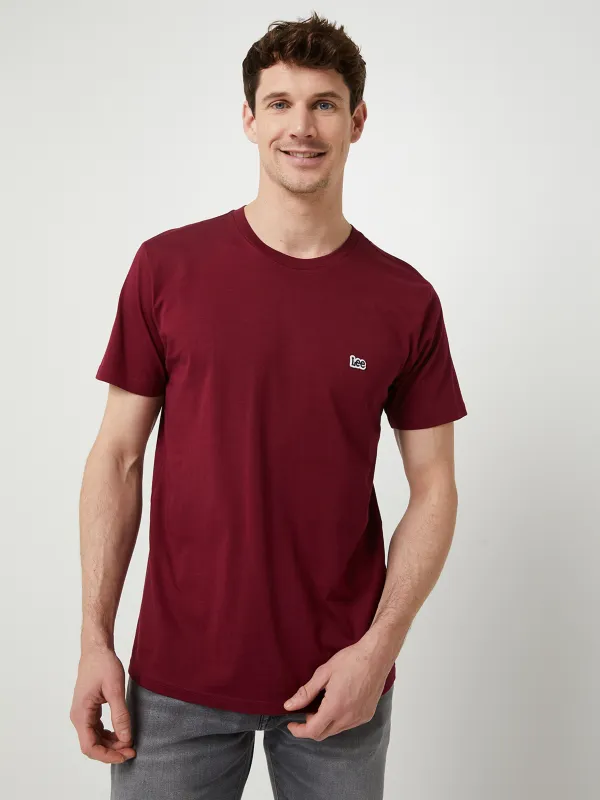 LEE Tee-shirt Manches Courtes Mini Logo 100% Coton Rouge Photo principale