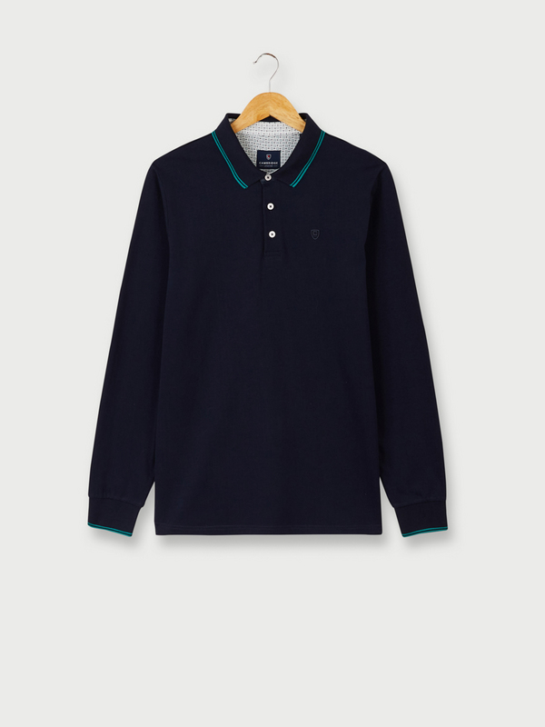 CAMBRIDGE LEGEND Polo En Jersey 100% Coton Uni Bleu marine 1037431