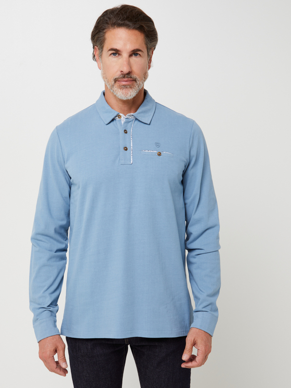 CAMBRIDGE LEGEND Polo En Jersey Uni 100% Coton Bleu ciel 1037614