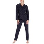 IMPETUS Pyjama Long En Coton Et Modal  Motifs De Bulles Haruki Bleu marine