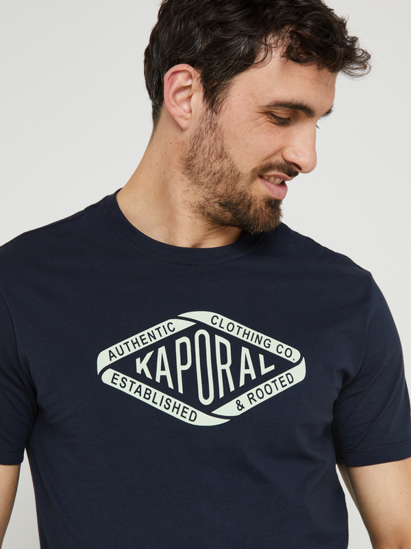 KAPORAL Tee-shirt Manches Courtes En Coton Bio, Grand Logo Signature Flock Noir Photo principale