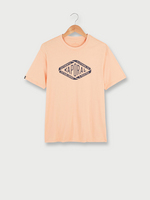 KAPORAL Tee-shirt Manches Courtes En Coton Bio, Grand Logo Signature Flock Orange