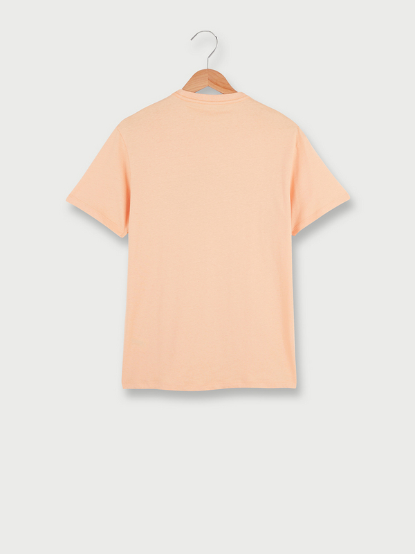 KAPORAL Tee-shirt Manches Courtes En Coton Bio, Grand Logo Signature Flock Orange Photo principale