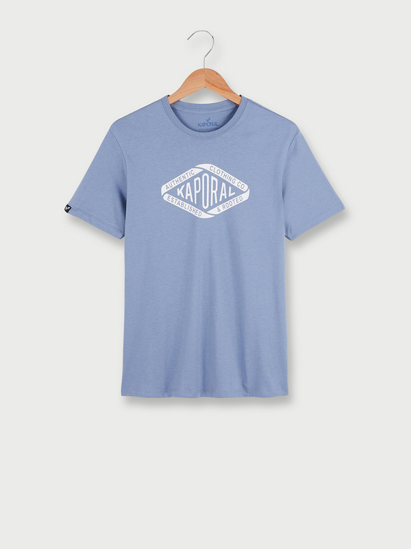 KAPORAL Tee-shirt Manches Courtes En Coton Bio, Grand Logo Signature Flock Violet lavande 1038650