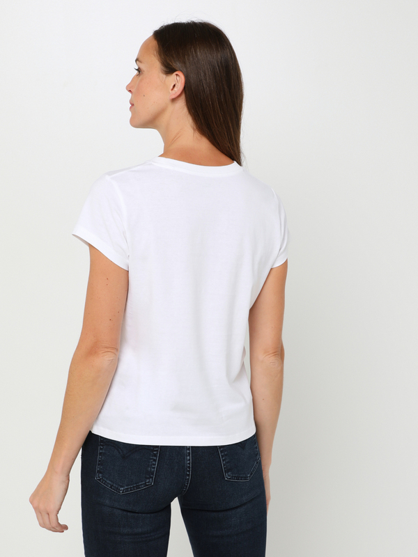 LEVI'S Tee-shirt Coupe Droite Imprim Fleurs Blanc Photo principale