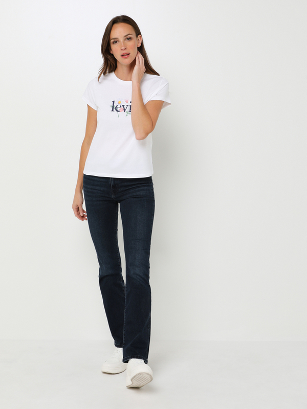LEVI'S Tee-shirt Coupe Droite Imprim Fleurs Blanc Photo principale