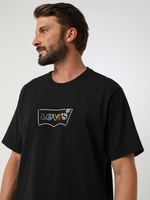 LEVI'S Tee-shirt Col Rond Avec Logo Batwing Multicolore Emboss Noir